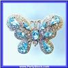 Image 1 : BLUE BUTTERFLY PIN BROOCH 24K SWAROVSKI CRYSTALS