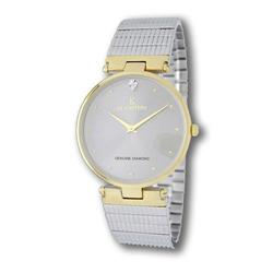 Le Chateau, Men's Gold Plated Watch W/Genuine Diamond-*2020m