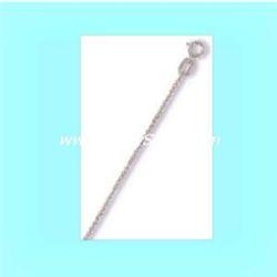 16" SOLID 14K WHITE GOLD FINE SINGAPORE CHAIN