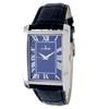 Image 1 : Le Chateau, Men's Rectangular Watch W/Classic Roman Numerals-*7009m-Leather