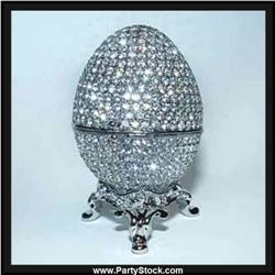FABERGE PLATINUM EGG 24K GOLD SWAROVSKI CRYSTALS