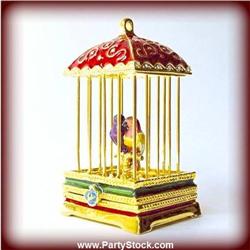 24K GOLD & SWAROVSKI CRYSTALS LOVE BIRDS RING BOX