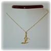 Image 1 : SOLID 14K GOLD SURFING SURFER PENDANT NECKLACE