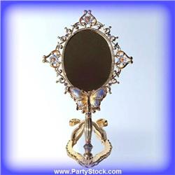 NEW 24K GOLD SWAROVSKI CRYSTALS BUTTERFLYMIRROR