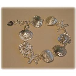 100% STERLING SILVER STARFISH BRACELET HSN QVC CHARM