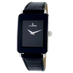 Le Chateau, Men's Stylish Steel Watch W/Leather Band-7016m