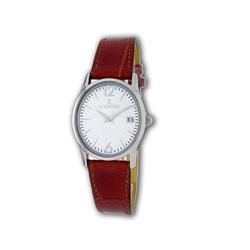 Le Chateau, Women's Leather Band Watch W/Date & Index Markings Dial-2672l