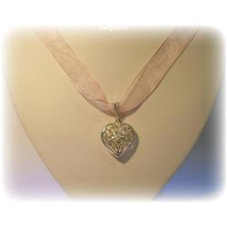 Solid Sterling Silver Filigree Heart Necklace Celtic