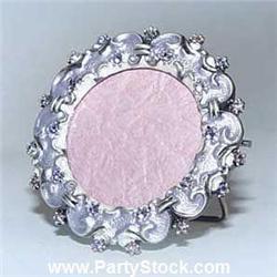 NEW MINI OVAL PHOTO FRAME 24K GOLD CRYSTAL PURPLE