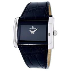 Le Chateau, Men's Stylish Steel Watch W/Leather Band-7015m