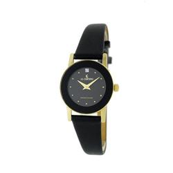 Le Chateau Women's Watch "Slim" W/Gold Case & Genuine Diamond-5094l