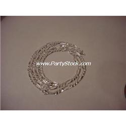 STERLING SILVER ITALIAN FIGARO CHAIN NECKLACE 26