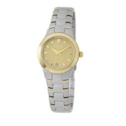 Le Chateau, Women's Two-Tone W/Textured Dial & Date-2623l
