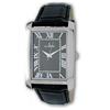 Image 1 : Le Chateau, Men's Rectangular Watch W/Classic Roman Numerals-*7009m-Leather