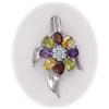 Image 1 : Amethyst Citrine Garnet Peridot Pendant Flower