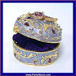 BUTTERFLY 24K GOLD & SWAROVSKI CRYSTAL ROUND BOX