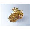 Image 1 : FLORAL GILT HAIR CLIP 24K GOLD CRYSTAL SWAROVSKI