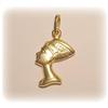 Image 1 : SOLID 14K GOLD NEFERTITI  PENDANT CHARM EGYPTIAN