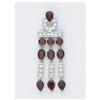 Image 1 : BIG PENDANT Genuine Garnet Multi Strand Silver Heavy!