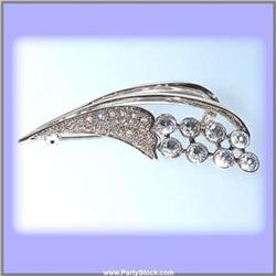 VINTAGE PIN BROOCH 24K GOLD & SWAROVSKI CRYSTALS