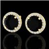 4 ctw Black Diamond Certified Micro Pave Earrings 18k Yellow Gold - REF-122G5W