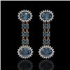 9.85 ctw London Topaz & Diamond Earrings 14K Rose Gold - REF-148G9W