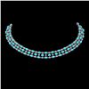 28.79 ctw Turquoise & Diamond Necklace 10K White Gold - REF-427K3Y