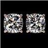Image 1 : 2.50 ctw VS/SI Quality Cushion Diamond Stud Earrings 10k Rose Gold - REF-601Y4X