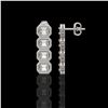 Image 2 : 5.33 ctw Emerald Cut Diamond Micro Pave Earrings 18K White Gold - REF-844A2N