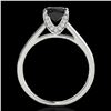 Image 2 : 2 ctw Certified VS Black Diamond Solitaire Ring 10k White Gold - REF-57A3N