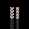 Image 1 : 3.84 ctw Emerald Cut Diamond Micro Pave Earrings 18K Rose Gold - REF-459H8R