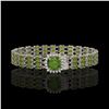 Image 1 : 28.56 ctw Tourmaline & Diamond Bracelet 14K White Gold - REF-404M8G