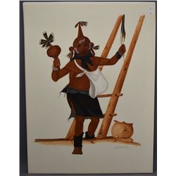 HOPI INDIAN PAINTING (CLIFF BAHNIMPTEWA)