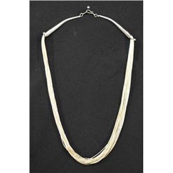 NAVAJO INDIAN LIQUID SILVER NECKLACE