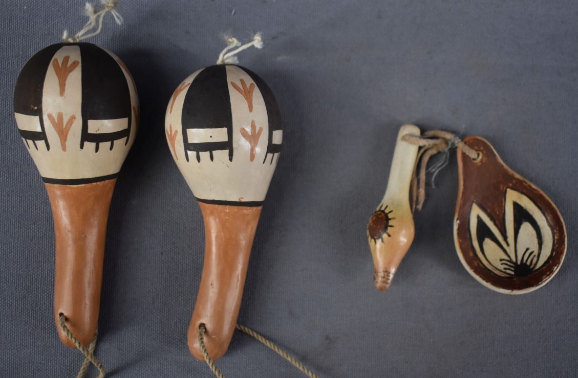 HOPI INDIAN POTTERY RATTLES