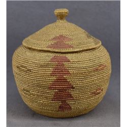 ESKIMO INDIAN LIDDED BASKET