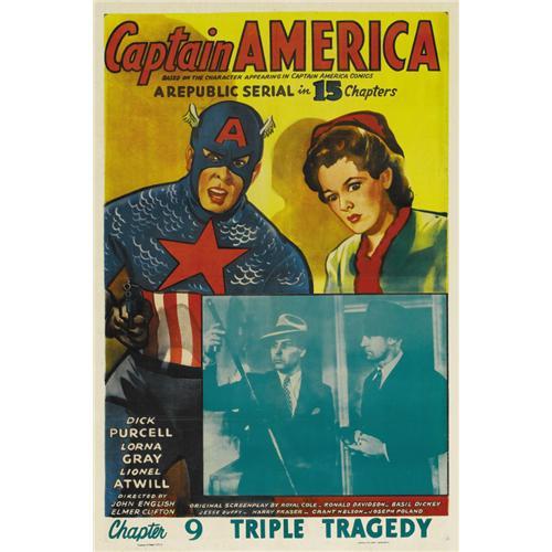 Republic Serial Graphics Captain America - Serial (Republic, 1944). One Sheet (2