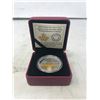 Image 3 : 2015 Two Maple Leaves 5 cents. Proof. .9999 pure silver with selective Gold Plating. Retail: $100. I