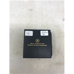 2013 Ice Fishing Father $5. Contains Niobium. Proof. .9999 pure silver. In case and box of issue.