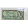 Image 1 : 1954 $1 Modified Protrait. Low Serial Number: 0000558. Lawson-Bouey signatures. W/F Prefix. BC-37d. 