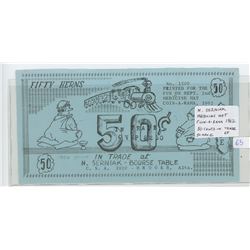 Nick Serniak, Medicine Hat Coin-a-Rama 1962 50 cents in Trade at his Bourse Table. Large Scarce old 