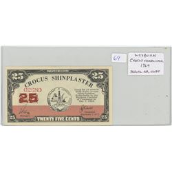 Weyburn 1969 Crocus Shinplaster Scrip. Serial Number 02680. Unc.