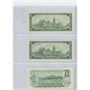 Image 2 : Lot of 3 different Canadian $1 notes: 1867-1967 Beattie-Rasminsky No Serial Numbers; 1967 Beattie-Ra