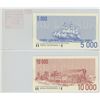 Image 2 : Lot of different Reader’s Digest Dollars 2001 Scrip. $5,000 (sailing ship) & $10,0000 (train). Both 
