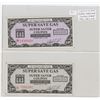 Image 1 : Lot of 2 different Super Save Gas Coupons Scrip. 1992 10 cents and 15 cents. EF or better.