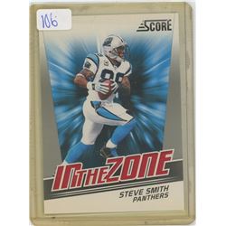 Steve Smith, WR, Carolina Panthers. NFL Football card. 2011 Score Panini. Gem Unc.