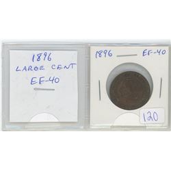 1896 Canadian Victorian Large Cent. EF-40.