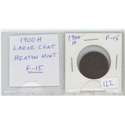 1900H Canadian Victorian Large Cent. Heaton Mint. F-15.