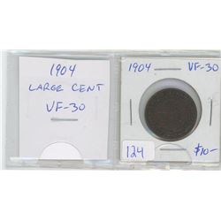 1904 Canadian Edward VII Large Cent. VF-30.