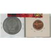 Image 2 : Lot of 2 Winston Churchill medal & coin. The bronze medal depicts Churchill with reverse that reads 
